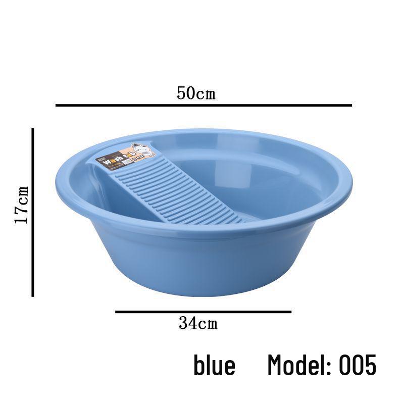 Extra Large Thickened Plastic Wash Basin with Washboard - Ideal for Dorms, Baby Care, and Home Use