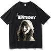 2026 Summer Cotton Faouzia BIRTHDAY Printed TShirts Vintage Graphic Tees Unisex Unisex Loose Casual Hip Hop Streetwear Comfort Tops