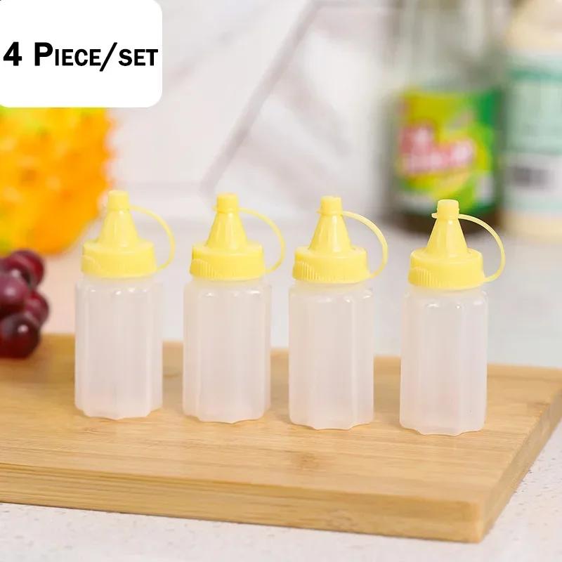 Japanese Style 1-7 PCS Mini Ketchup Bottle Mini Condiment Dispenser Honey Mustard Squeeze Sauce Container for Office BBQ Salad