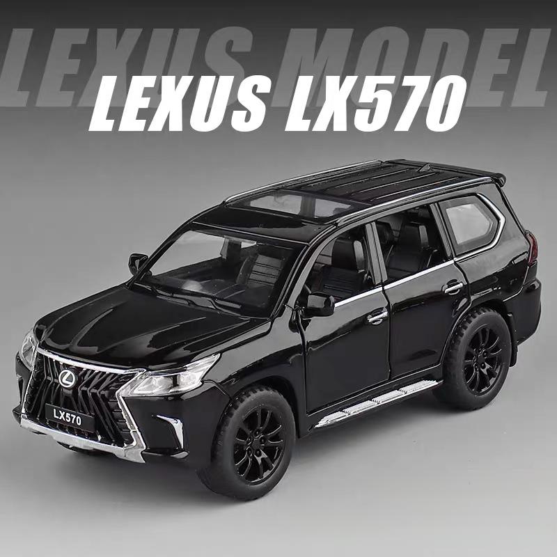 Toyota Lexus LX570 SUV Mare de Teren Simulare Diecast & Vehicule de Jucărie Sunete & Lumină Mașină cu Tracțiune:32 Model de colecție din aliaj