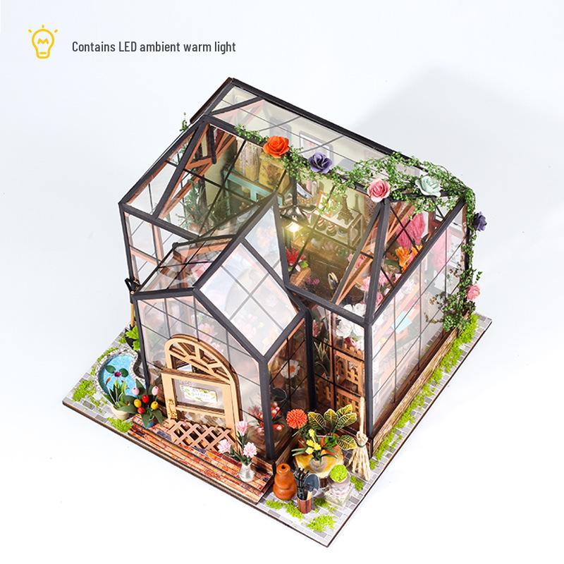 DIY Handcrafted Miniature Jenny's Flower House Model - Christmas Ornament Toy Gift