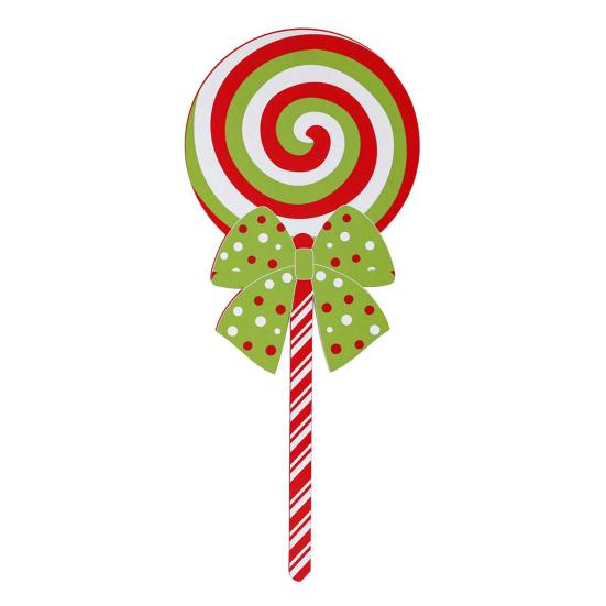 Christmas Lollipop Yard Sign Xmas Candy Lawn Sign Winter Holiday Lollipop Decoration for Indoor Outdoor Pathway Patio Decor