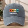 PERIODICALLY Personalized Slogan Printed Baseball Cap Classic Washed Old Retro Peaked Cap Soft Top Comfortable Adjustable Sun Visor