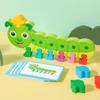 Multicolor Caterpillar Logic Cards: Early Education Toy for Cognitive Development