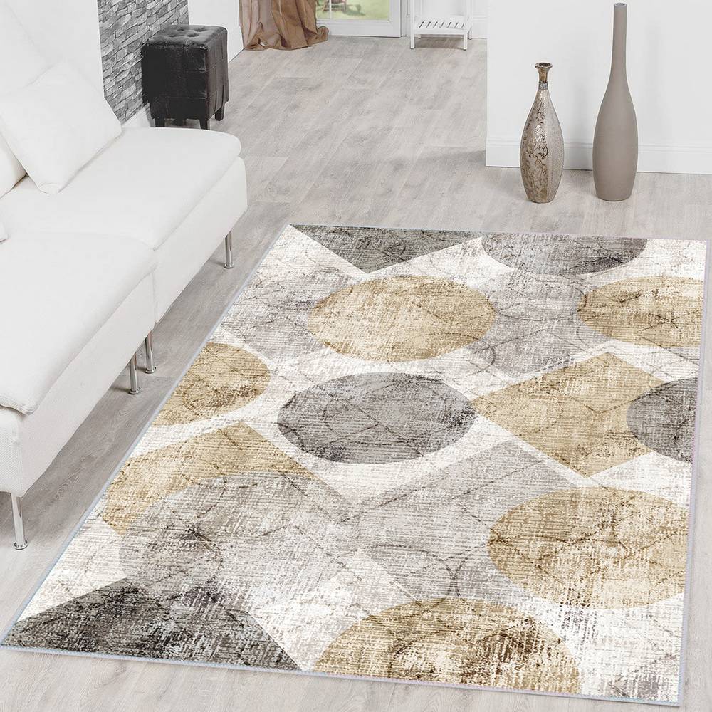 

Домашний моющийся ковер с принтом Eliana LNA1592 50x80 бежевый