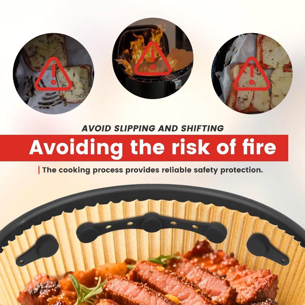 Reusable Air Fryer Magnetic Silicone Buckle Non-Scratch Design Fixation Device Oven Liner High Temperature Removable