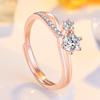 Korean Zircon Twist Arm Fairy Wish Ring - Unique Index Finger Design