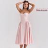 New Arrival Autumn Spaghetti Strap Multi-color Sexy Mid-length Skirt