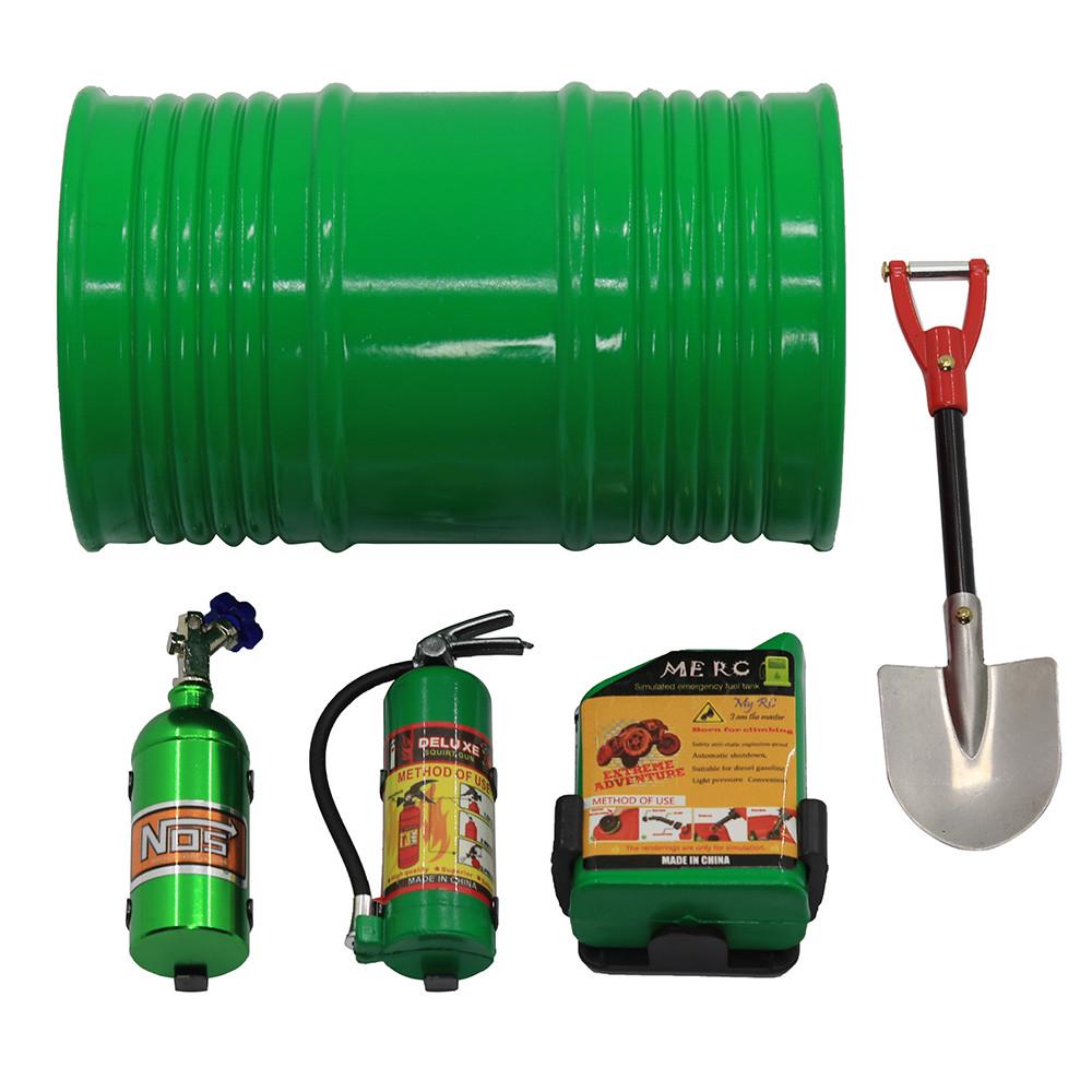 

5PCS 1/10 RC Crawler Simulator Accessory Model Parts Model для Axial SCx10 TRx4 зелений