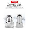 SUS 304 Edelstahl Pneumatikschlauchfitting PC PCF PL PE PU 8mm Vollmetall Schnellverschluss Rohrverbinder Gelenk 1/2 1/8 1/4 3/8 Motordichtungen 6