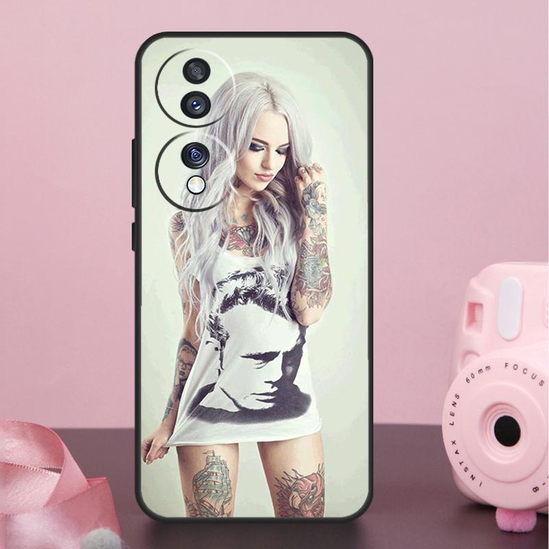 Sexy Tattoo Girl Case For Honor 90 70 50 10 Magic 5 Lite Magic 6 Pro X7 X8 X9 X6a X7a X8a X9a X9b X8b Cover