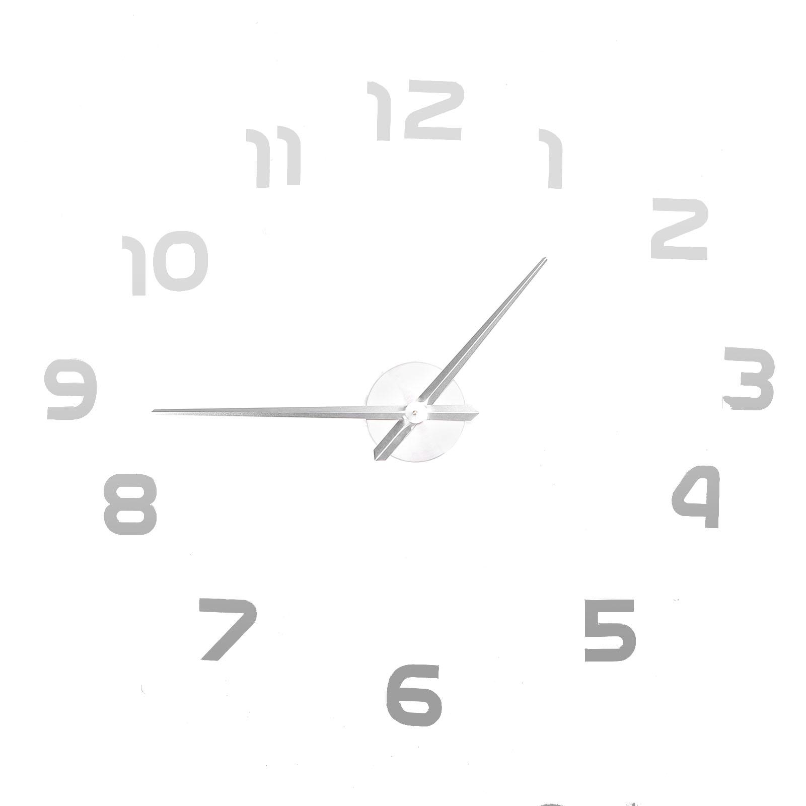 Акриловые зеркальные настенные часы бесшумные безрамные DIY самоклеящиеся настенные часы для офиса дома