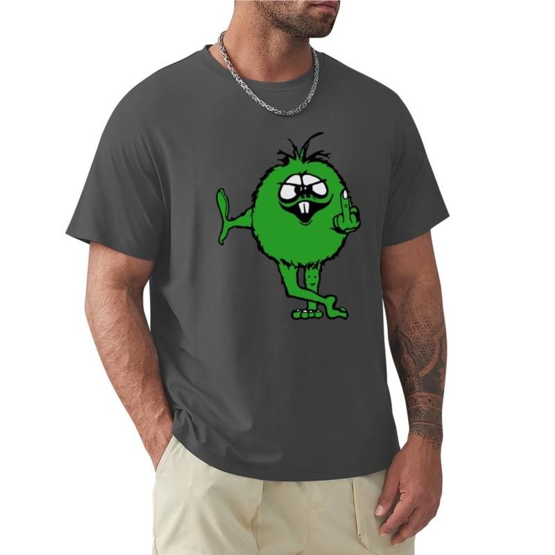 Green Guy flips bird 70s retro Classic TShirt cute tops vintage t shirt sweat shirt Unisex workout shirt