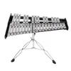 32-Tone Aluminum Glockenspiel Portable Orff Percussion Instrument: Folding Steel Plate Hand-Knocked Piano
