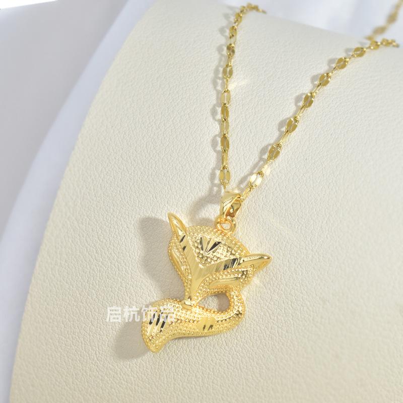 Wind Small Butterfly Necklace Women'S Simple Trend Temperament Pendant Collarbone Chain Exquisite Accessories