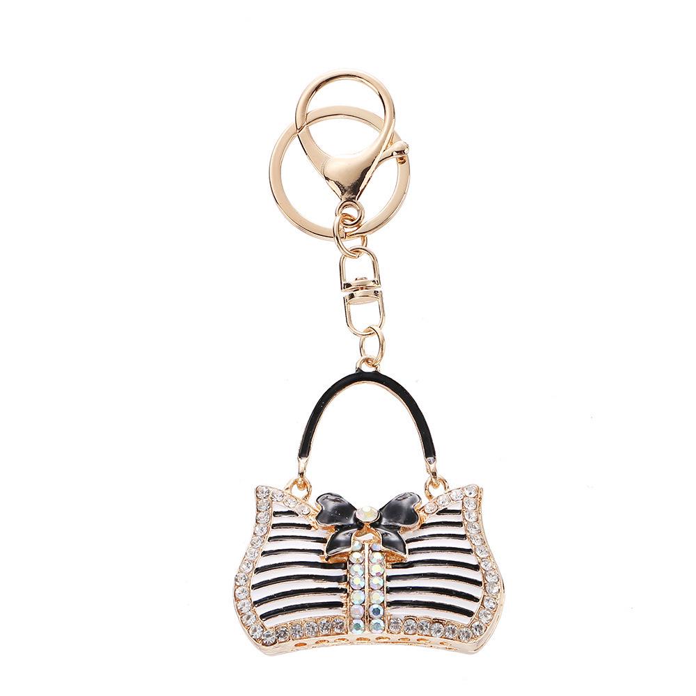 Fashionable Rhinestone Bow Keychain & Handbag Pendant for Women