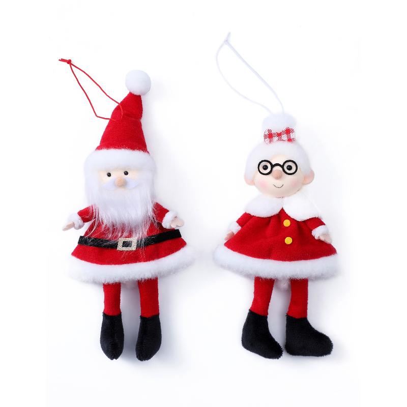 Christmas Elves Stuffed Plush Dolls Hanging Ornaments Xmas Tree Party Decor Cute Boy Girl Elf Hanging Pendants Gifts New Year