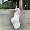 2024 Long White A-Line Fairy Skirt: Large Size, Feminine Spring & Summer Design