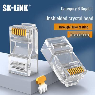 SK-LINK Cat6 RJ45 Pozłacane Złącza Sieciowe