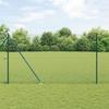 VidaXL Chain Link Fence with 7 Pointed Posts 1.5 X 10 M Galvanized Steel 3351160
