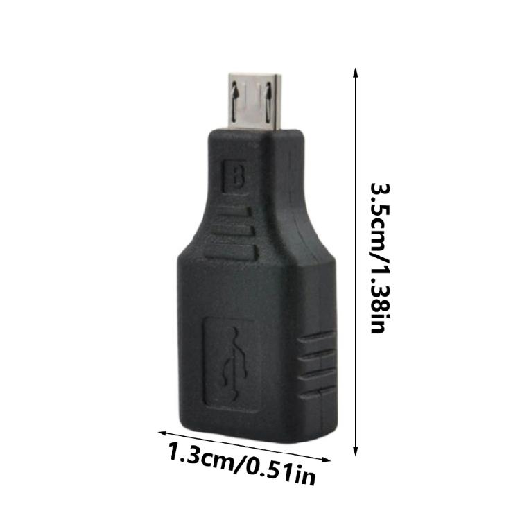 2pcs USB 2.0 MicroUSB Male to Type A Female OTG Converters for Thumb Drive Convinent to Use Transfer Data or Download