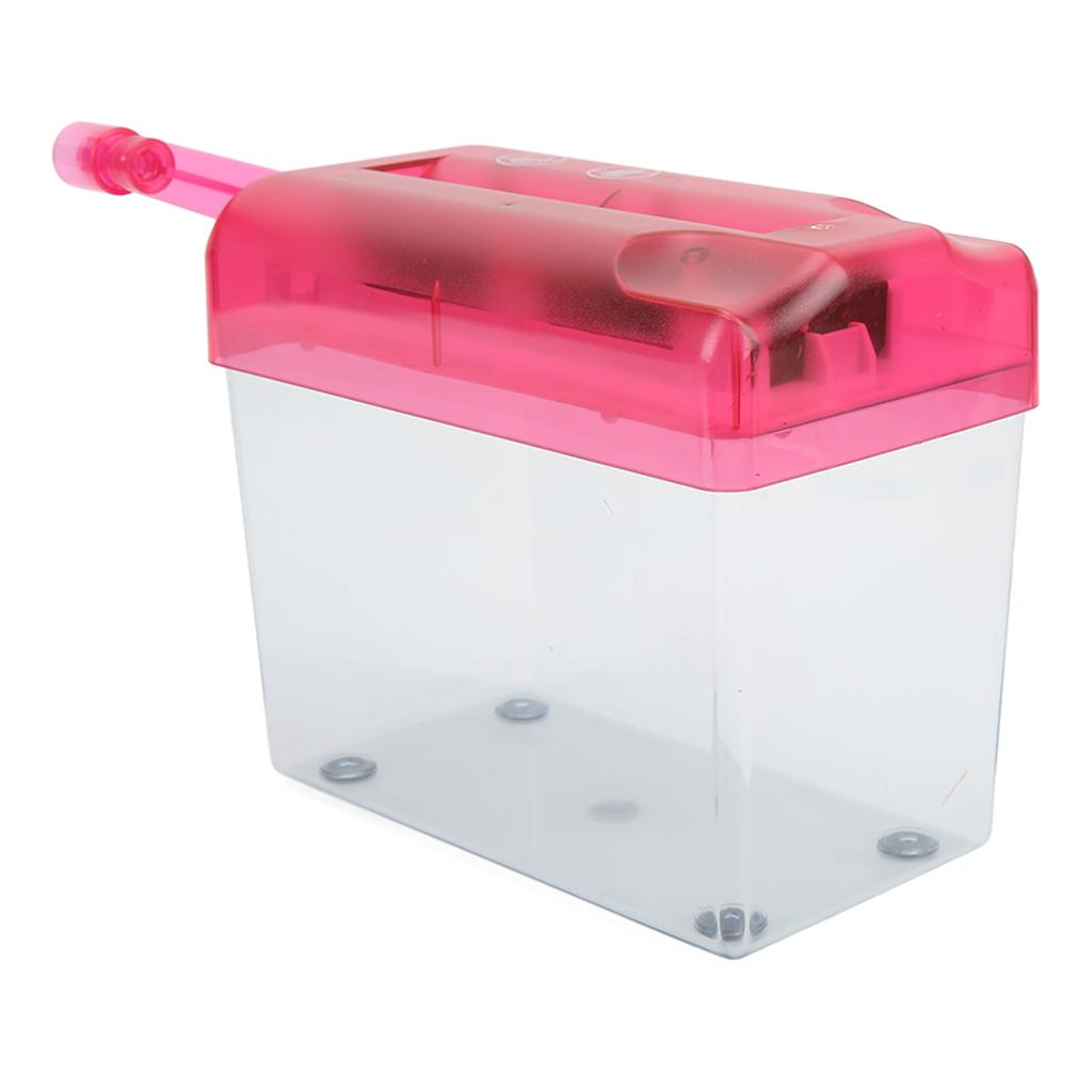 Ruční skartovač, průhledný, ztlumený, kompaktní, protiskluzový, mini skartovač pro kancelářskou školu