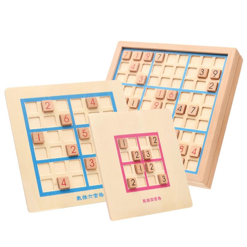 Jiugongge Digital Chess Game Open Cover Design Memory Chess Wooden Sudoku Logic Thinking Training Educational Toys For Children