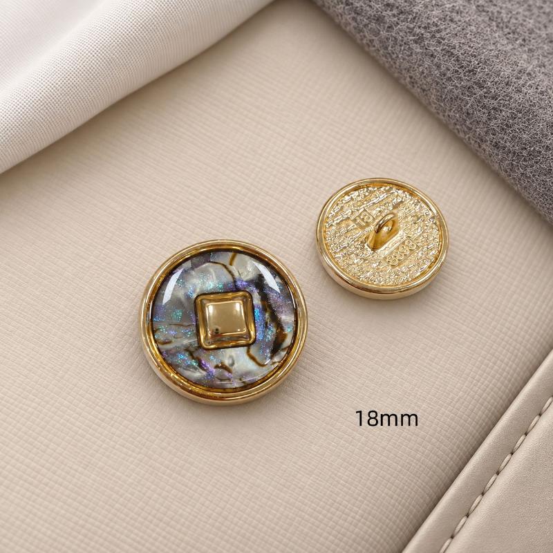 Abalone Shell Gold Trim Sewing Buttons Glossy Surface Durable Build For Coat Blazer Diy Sewing Craft Projects