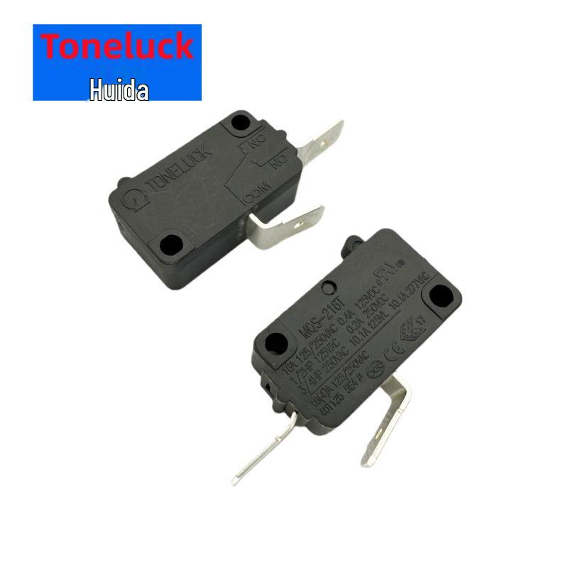 MQS-216T Large Micro Switch, 2-Pin Normally Open Light Touch Button, 16A