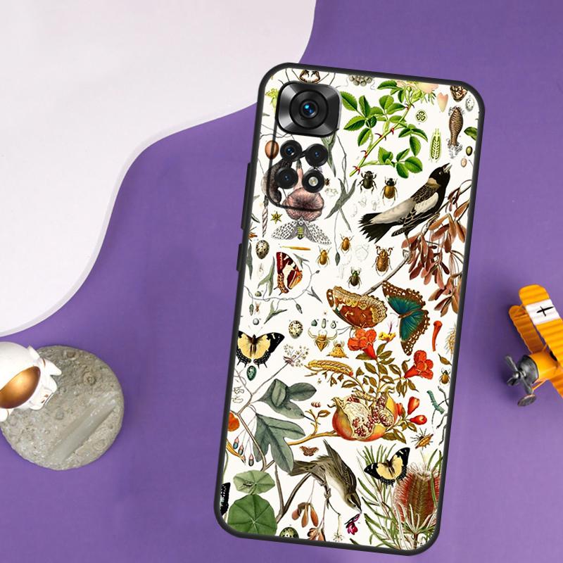 Cottagecore Frog Mushroom Moon Case For Xiaomi Redmi Note 13 Pro 14 12 9 10 11 Pro 10S 11S 12S Redmi 10C 13C 14C 12C Cover