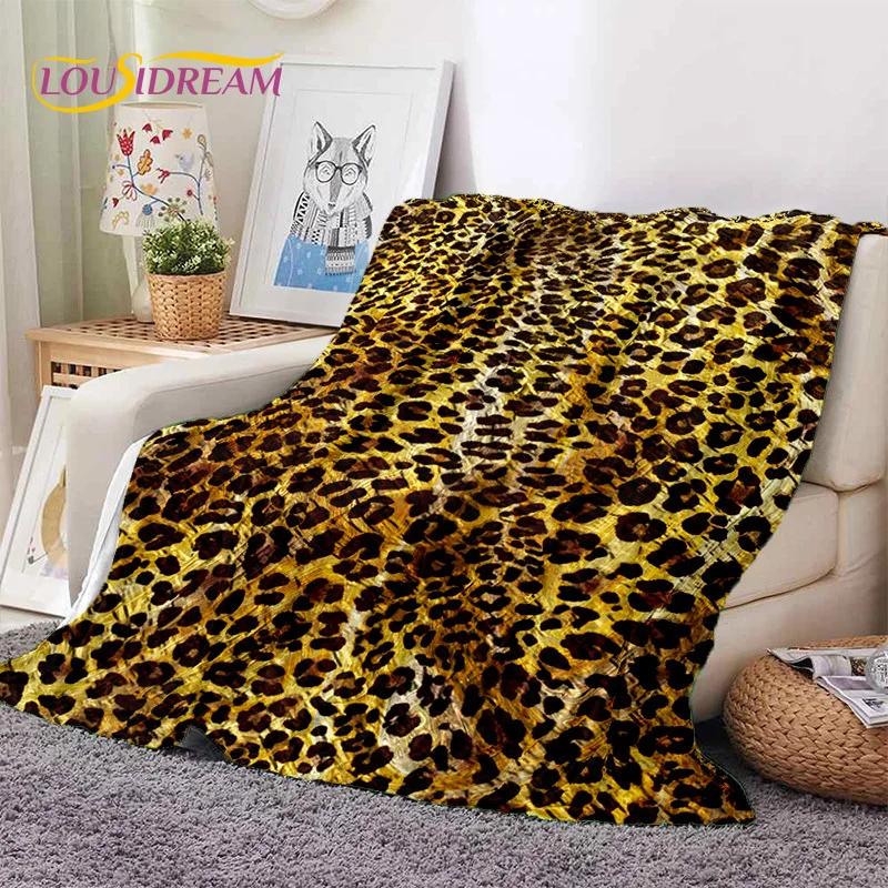 Manta de Franela Suave con Estampado de Rayas de Cebra Coloridas, Leopardo y Tigre, Manta de Tiro Cómoda para Picnic, Camas, Hogar