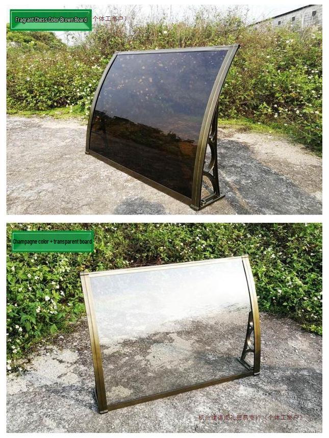 Aluminum Alloy Window Awning: Outdoor Polycarbonate Sunshade & Rain Shelter for Doorway or Balcony