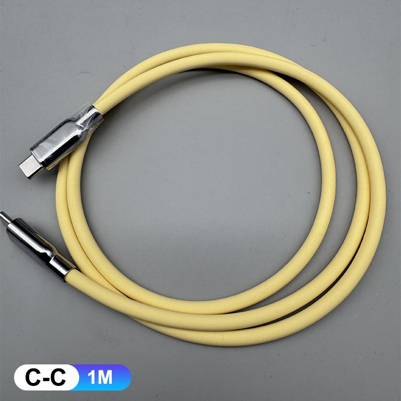 

240 В Pd3.1 Жидкий силикон USB Type-C Быстрозарядный кабель 15 16 17 S23 S24 S25