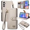 For Samsung Galaxy A06 4G Case RFID Blocking Zipper Pocket Leather Wallet Phone Cover