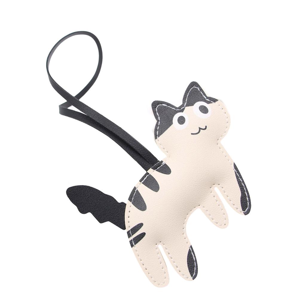 Söt Katt PU Läder Ryggsäck Charm Stilfull Väskhänge PU Textur Lämplig för Unga Kvinnor och Studenter Present