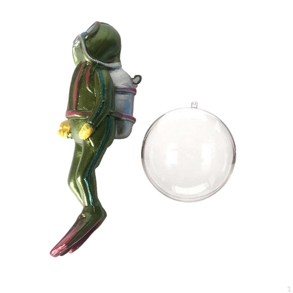 Diver Figurine for Fish Tank Decor with Water Balloon Aquarium