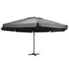 600 Cm Anthracite Garden Umbrella with Aluminum Pole