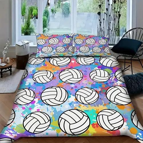 Comforter Volleyball Volleyball Background Theme Suitable For Children Kids And Adults Soft Warm And Breathable
