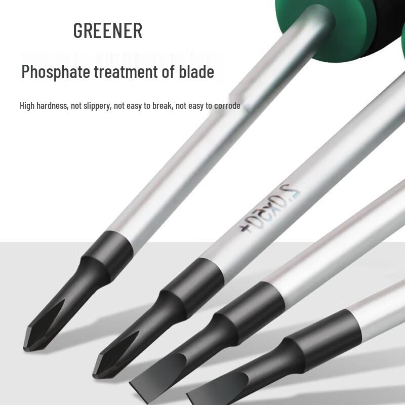 Green Forest Precision Screwdriver Set: Small Cross & Flat for Mobile, Glasses, Computer Repair