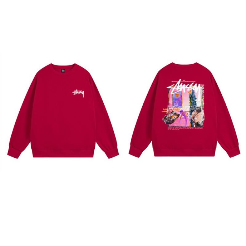 Unisex Oversized Crewneck Fleece-Lined Cotton Sweatshirt With Dice Letter Print Winter Casual Wear