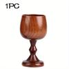 Handmade natural wooden classical wine glasses Eco-friendly round wine and tea cup Solid wood goblet Beverage utensils