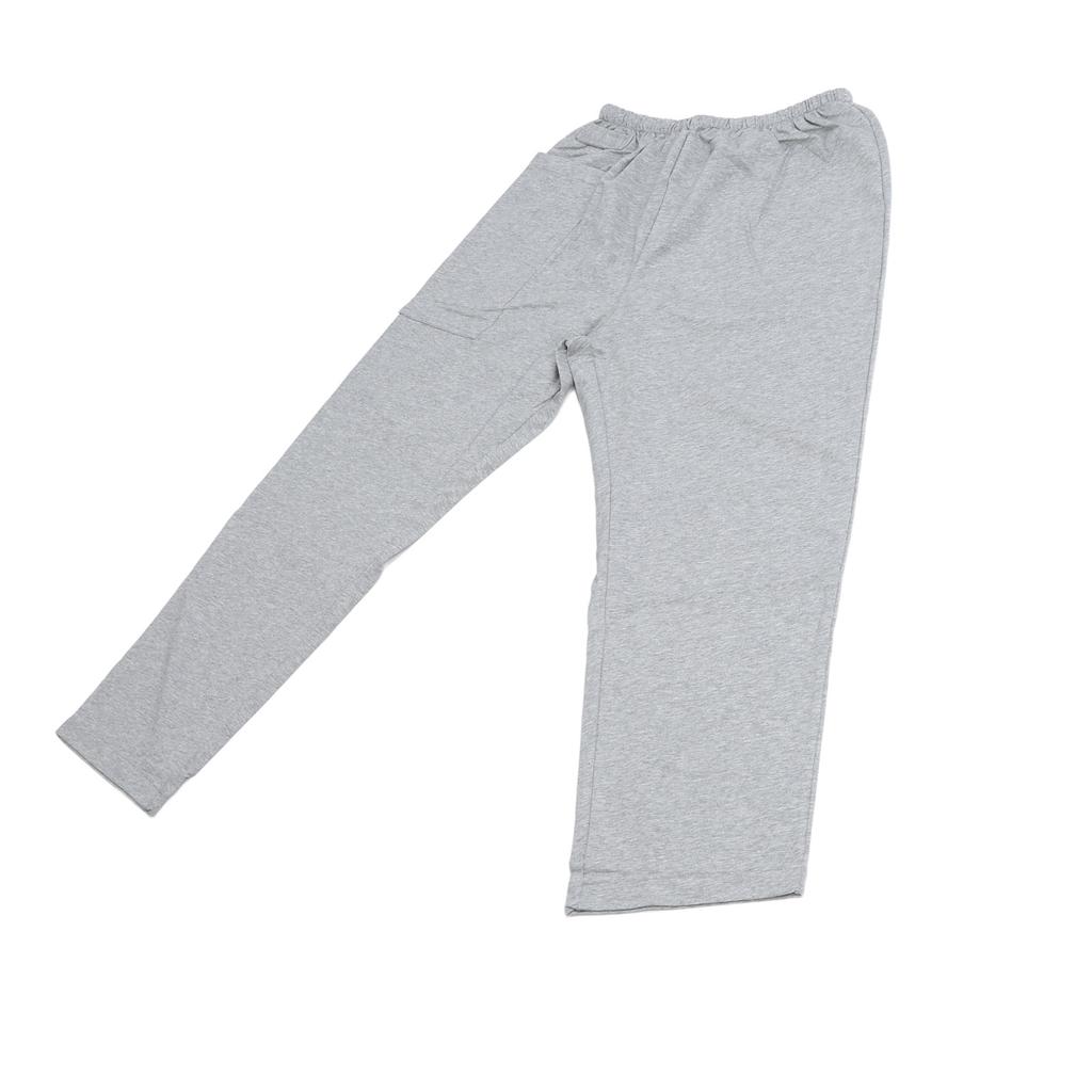 Urine Bag Pants Long Elasticated Waistband Catheter Leg Bag Holder Pants for Elderly Grey XL