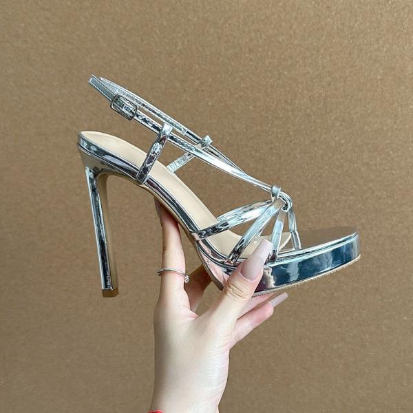 Sandals Heels Open Toe Espadrilles Platform 2026 Summer Women s Shoes Peep High High-heeled New Girls Sandals 33