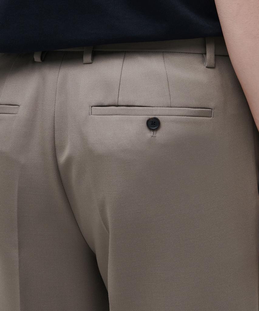 MUSINSA STANDARD Wool Blend Relaxed Tapered Hidden Banding Crop Slacks [Dusty Beige]