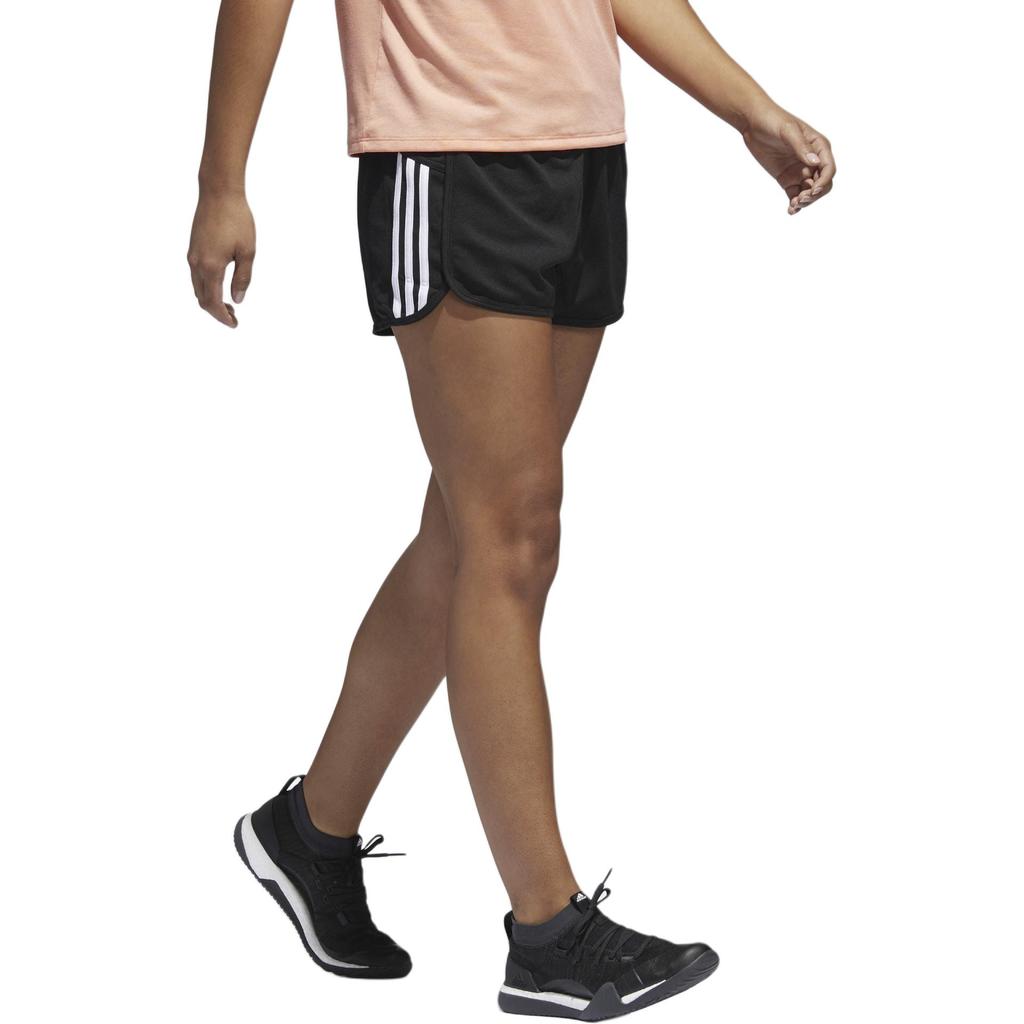Adidas Striped Logo Print Elastic Casual Shorts Women shorts Black CV3341
