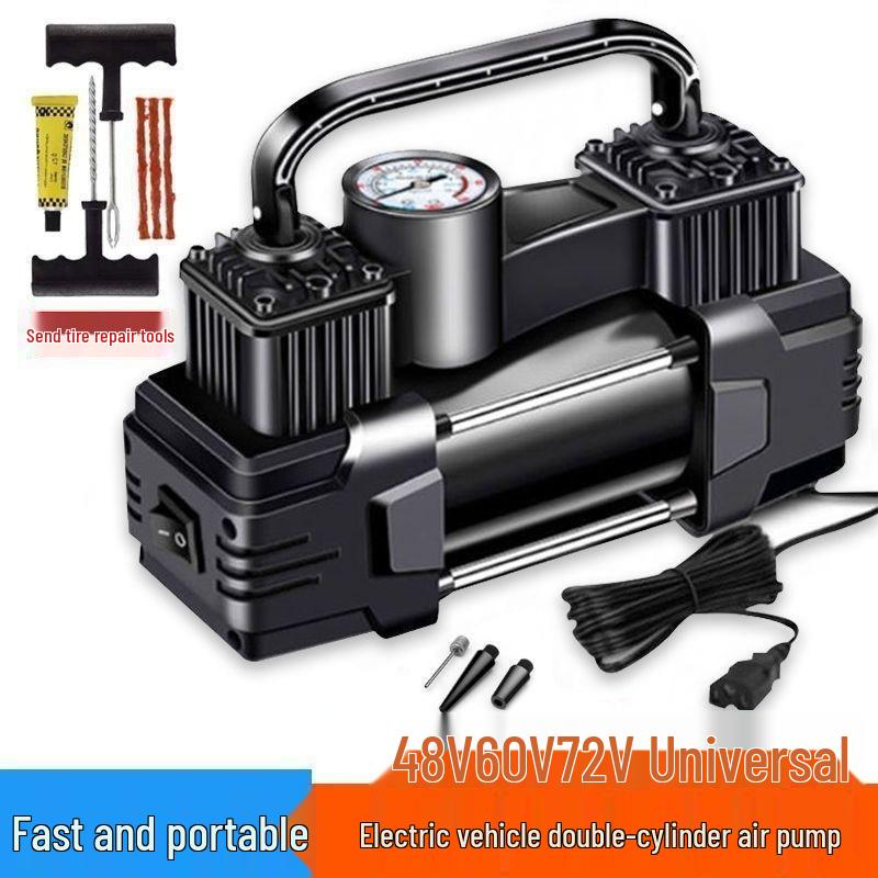Universal Electric Air Pump for Cars, Motorcycles, and Tricycles