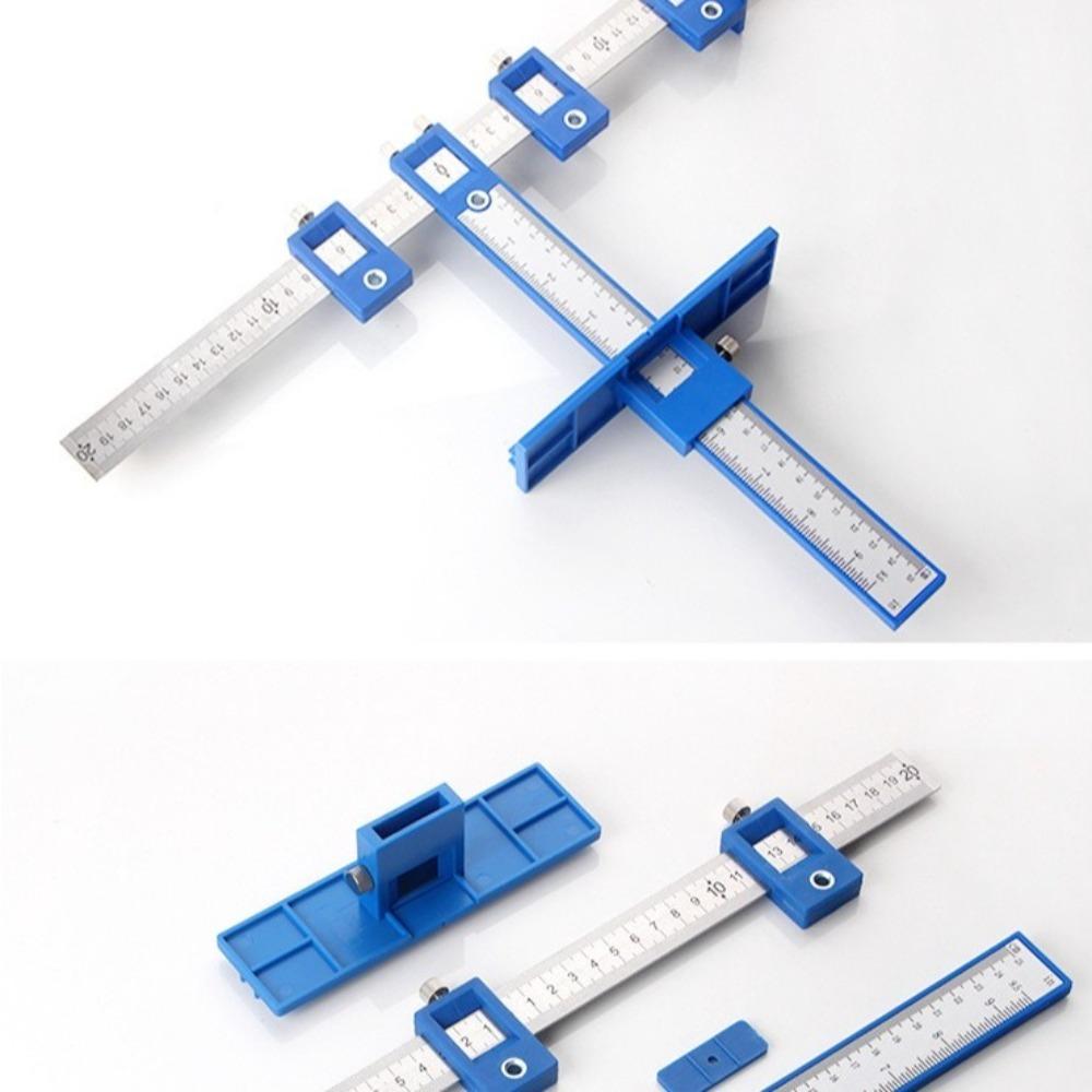 Adjustable Cabinet Hardware Jig Precise Drilling Professional Hole Punch Tool Dowelling Jig Drill Punch Locator Template Locator