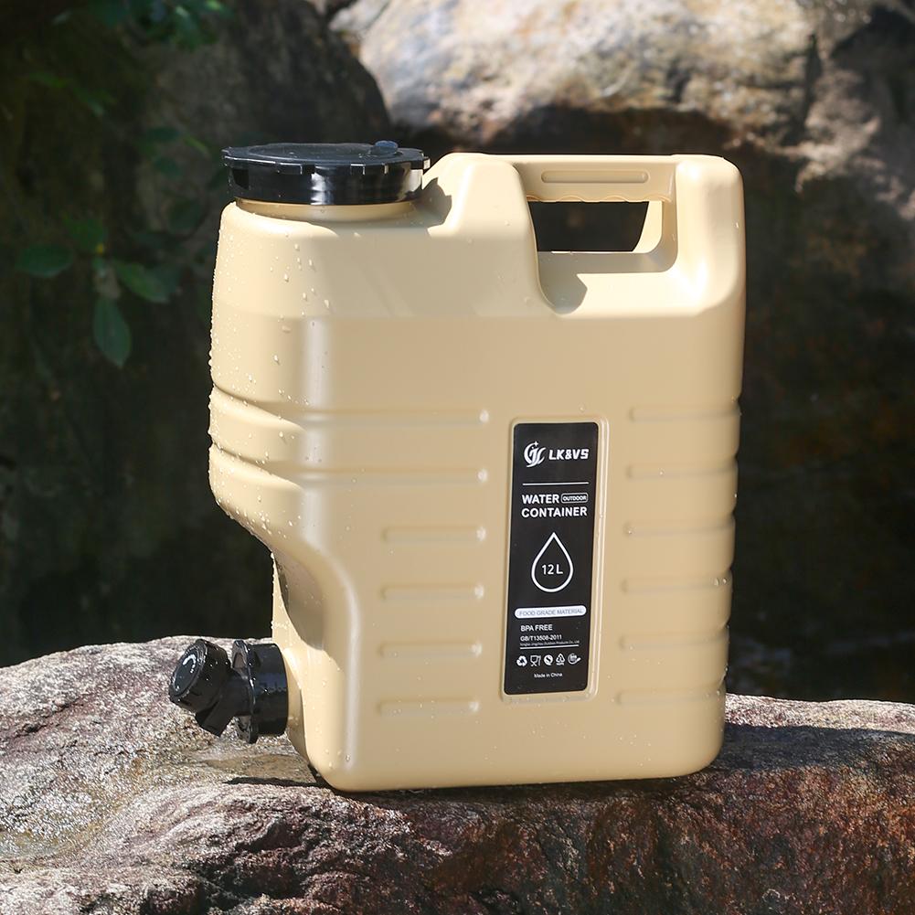 12L Camping Water Jug with Faucet Water Storage Container Large Capacity Water Dispenser Carrier for Vehicle Car Camping