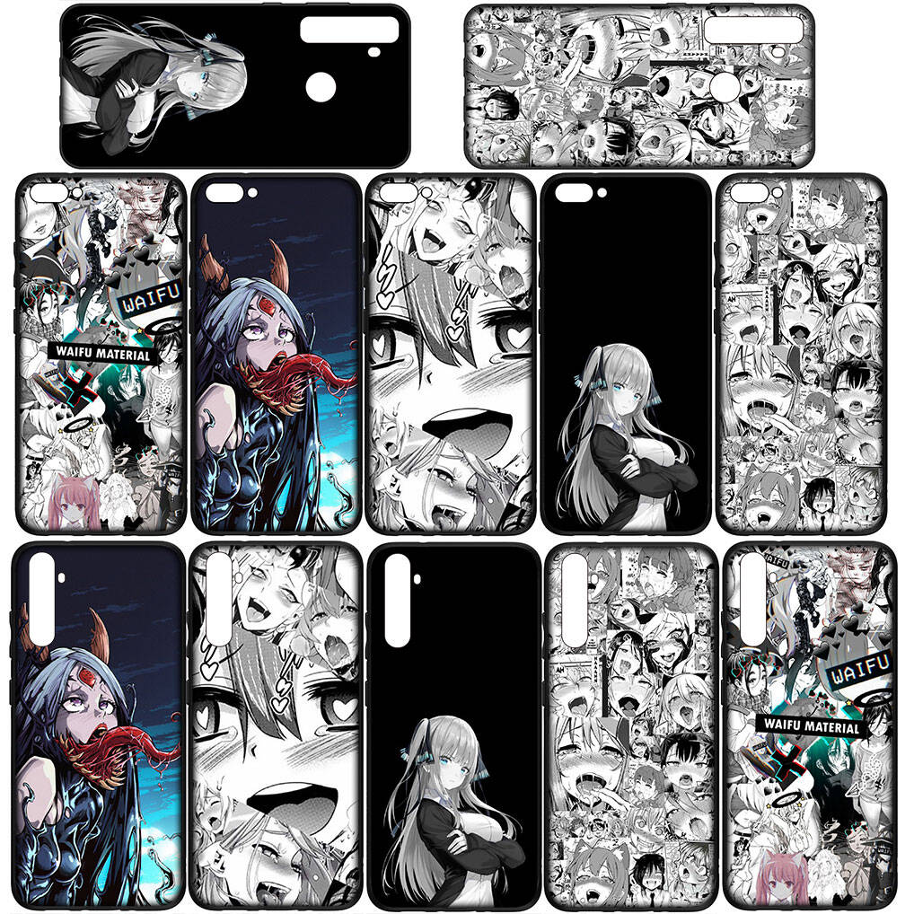 For iPhone 17 16 15 Xiaomi Poco F7 F8 X7 X6 C85 C75 M8 Redmi Note 14 13 12 11 Pro Max 14C 13C A3 A4 Case Cartoon Ahegao Hentai Manga Girl Waifu Cover