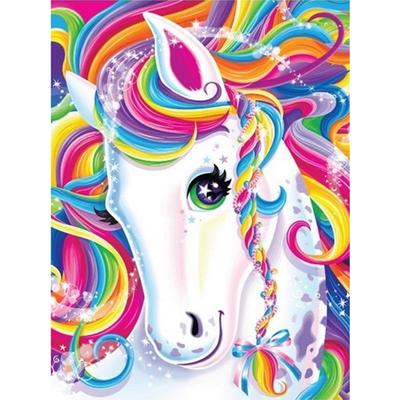 Diament Haft 5D Diament Malarstwo Cross Stitch Kolorowy Jednorożec Obraz Dżetów